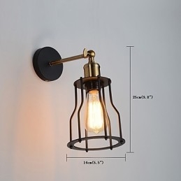 Aplice de perete vintage Loft Industrial Edison Fashion Simplicity Aplice de perete Capac de bază metalic