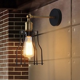 Aplice de perete vintage Loft Industrial Edison Fashion Simplicity Aplice de perete Capac de bază metalic
