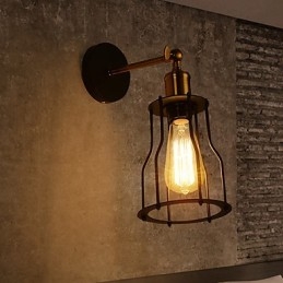 Aplice de perete vintage Loft Industrial Edison Fashion Simplicity Aplice de perete Capac de bază metalic