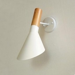Lampa de Perete Moderna Simpla Sufragerie Pat Fier Forjat Imitatie Lemn