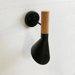 Lampa de Perete Moderna Simpla Sufragerie Pat Fier Forjat Imitatie Lemn