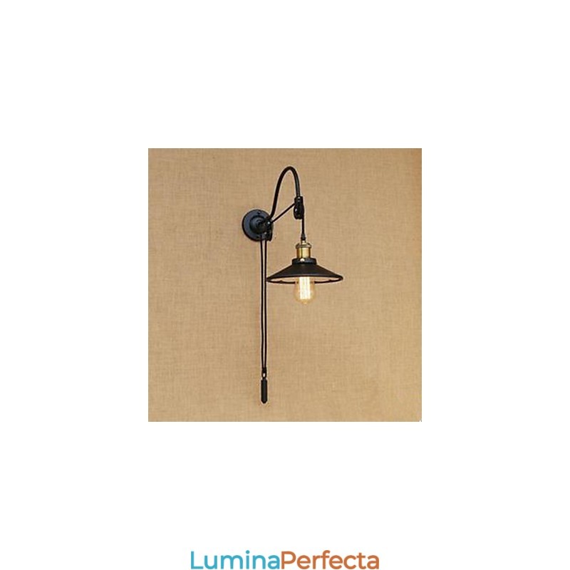 Aplica de perete pentru sufragerie cu ridicare, cu lungimea firului reglabil, cu caracter creativ retro, lampă de perete pentru dormitor, fier