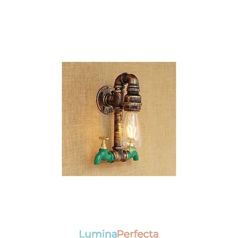 Caracteristică de pictură retro country pentru stil mini aplice de perete cu lumină ambientală
