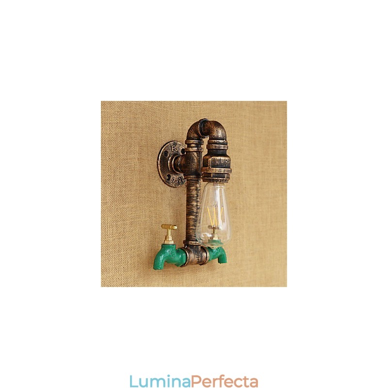 Caracteristică de pictură retro country pentru stil mini aplice de perete cu lumină ambientală