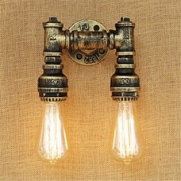 Caracteristică de pictură retro rustic Lodge Country pentru aplice de perete cu lumină ambientală în stil mini