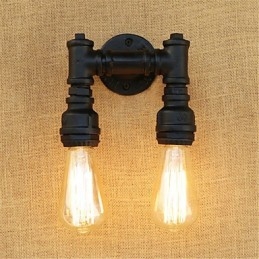 Caracteristică de pictură retro rustic Lodge Country pentru aplice de perete cu lumină ambientală în stil mini