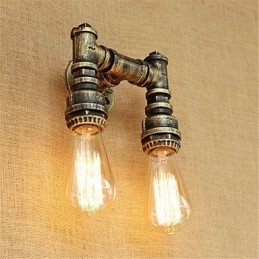 Caracteristică de pictură retro rustic Lodge Country pentru aplice de perete cu lumină ambientală în stil mini