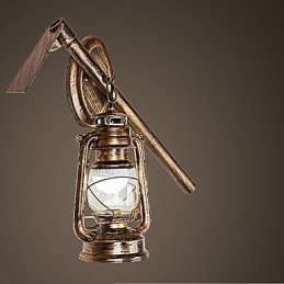 Caracteristică de pictură rustic Lodge pentru aplice de perete cu lumina superioară în stil Mini Applică de perete C