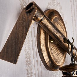 Caracteristică de pictură rustic Lodge pentru aplice de perete cu lumina superioară în stil Mini Applică de perete C
