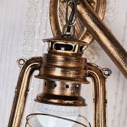 Caracteristică de pictură rustic Lodge pentru aplice de perete cu lumina superioară în stil Mini Applică de perete C