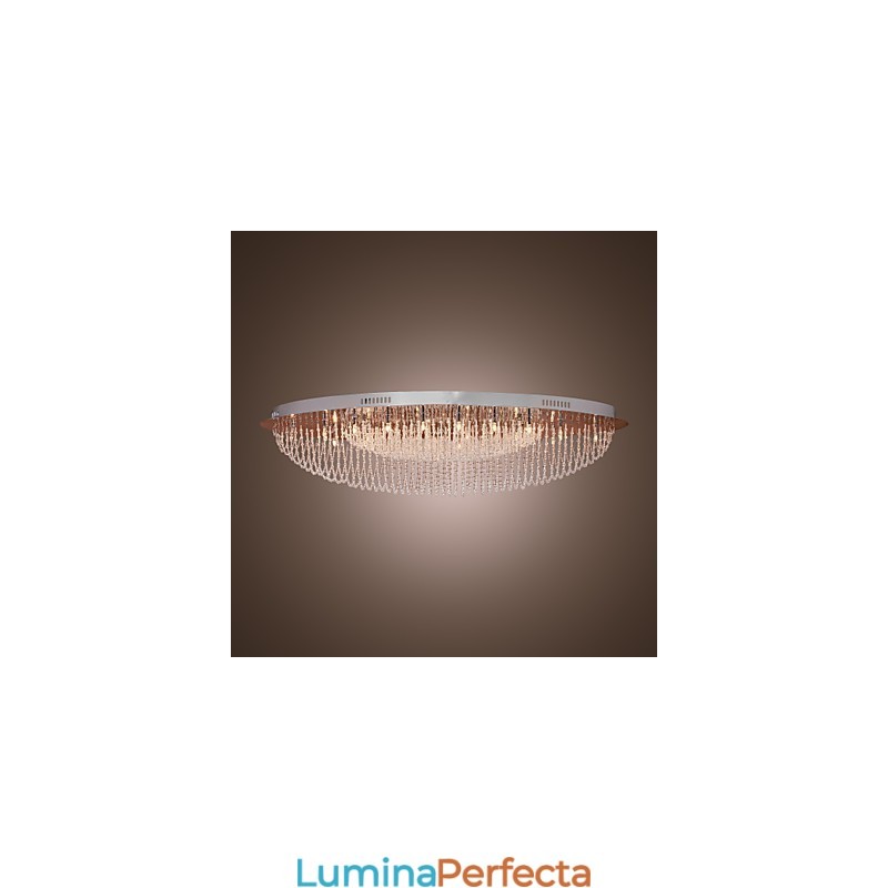 Montaj încastrat din metal cromat din cristal modern contemporan