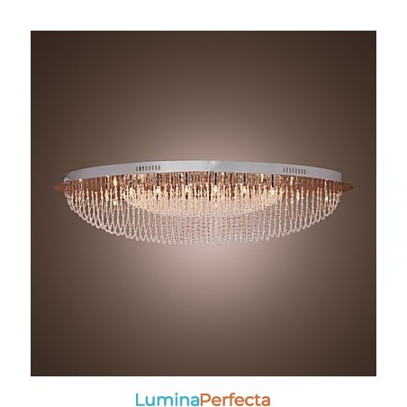 Montaj încastrat din metal cromat din cristal modern contemporan Montaj încastrat din metal cromat din cristal modern contemporan