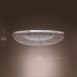 Montaj încastrat din metal cromat din cristal modern contemporan