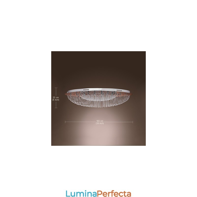 Montaj încastrat din metal cromat din cristal modern contemporan