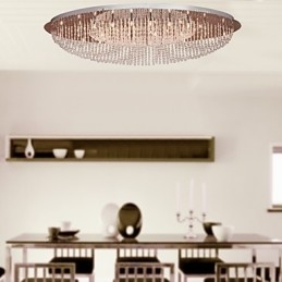 Montaj încastrat din metal cromat din cristal modern contemporan