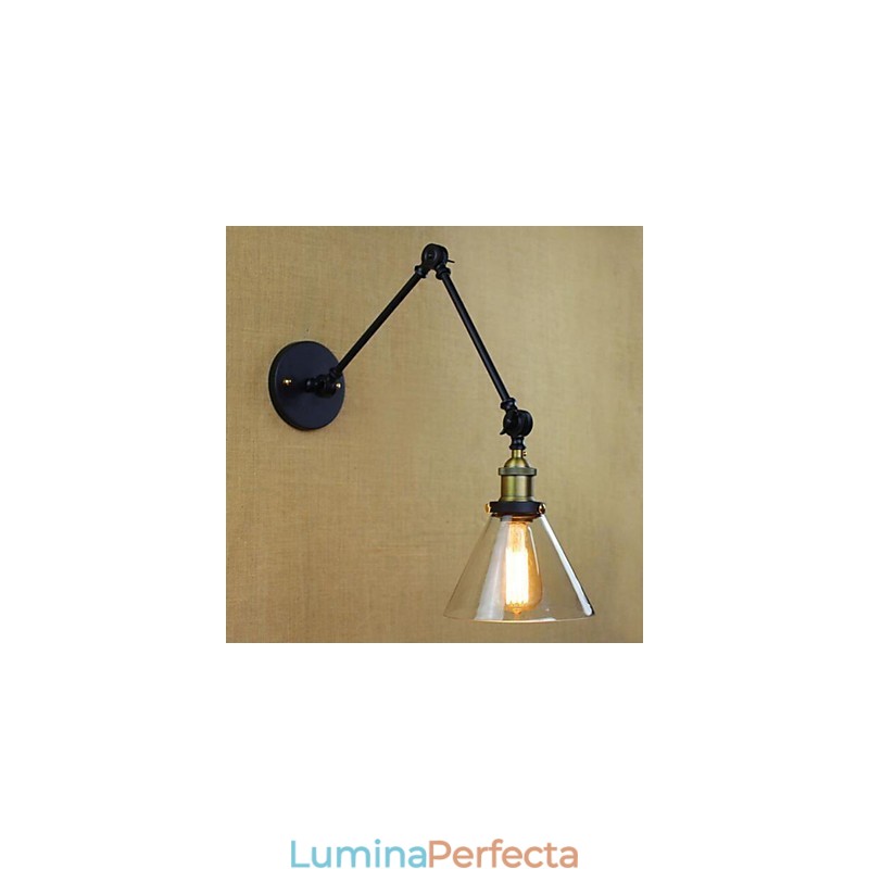 Caracteristică galvanizată retro country pentru lumini cu braț oscilant pentru protecția ochilor în stil mini