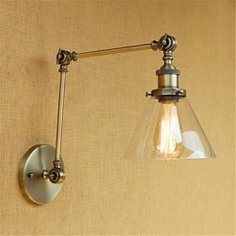 Caracteristică galvanizată retro country pentru lumini cu braț oscilant pentru protecția ochilor în stil mini
