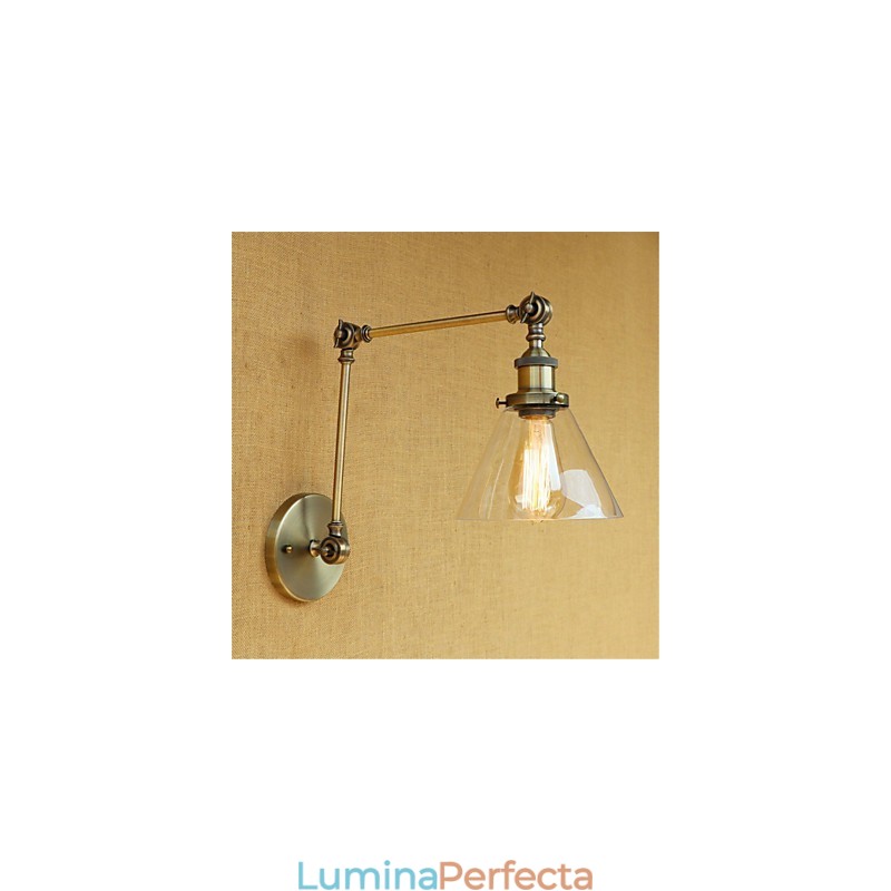 Caracteristică galvanizată retro country pentru lumini cu braț oscilant pentru protecția ochilor în stil mini