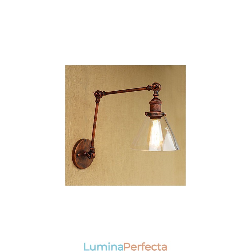 Caracteristică galvanizată retro country pentru lumini cu braț oscilant pentru protecția ochilor în stil mini