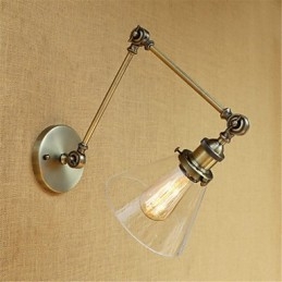 Caracteristică galvanizată retro country pentru lumini cu braț oscilant pentru protecția ochilor în stil mini