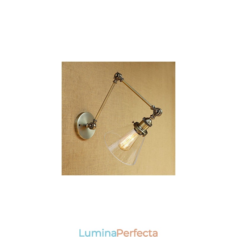Caracteristică galvanizată retro country pentru lumini cu braț oscilant pentru protecția ochilor în stil mini