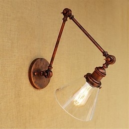 Caracteristică galvanizată retro country pentru lumini cu braț oscilant pentru protecția ochilor în stil mini