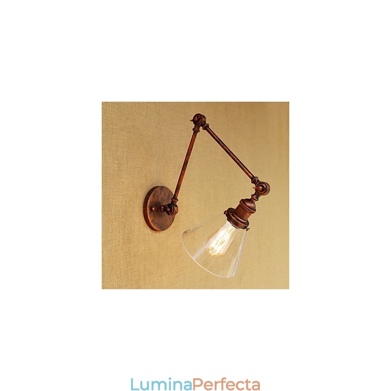 Caracteristică galvanizată retro country pentru lumini cu braț oscilant pentru protecția ochilor în stil mini