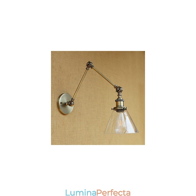 Caracteristică galvanizată retro country pentru lumini cu braț oscilant pentru protecția ochilor în stil mini