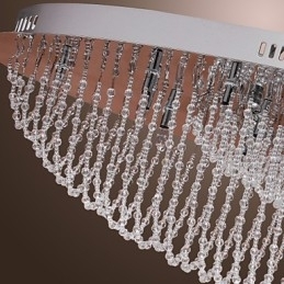 Montaj încastrat din metal cromat din cristal modern contemporan