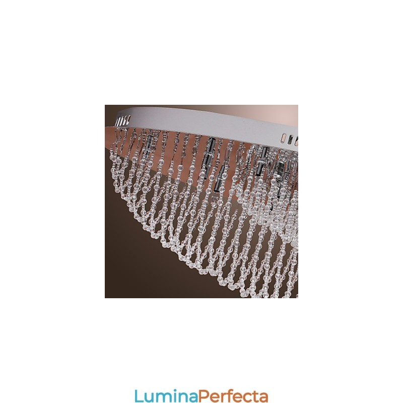 Montaj încastrat din metal cromat din cristal modern contemporan