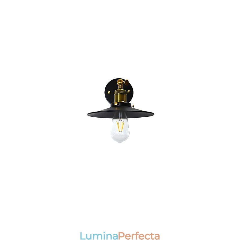 Vopsea Lampă de perete din fier cu un singur perete Dumb Black Lightsaber Lamp On Wall