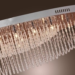 Montaj încastrat din metal cromat din cristal modern contemporan