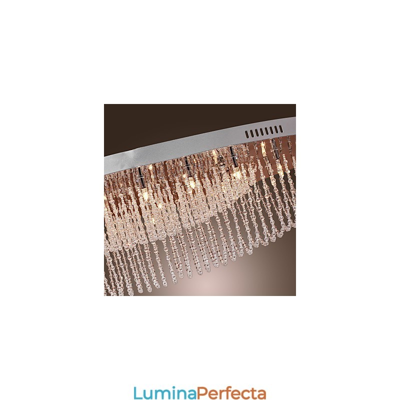 Montaj încastrat din metal cromat din cristal modern contemporan