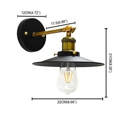 Vopsea Lampă de perete din fier cu un singur perete Dumb Black Lightsaber Lamp On Wall