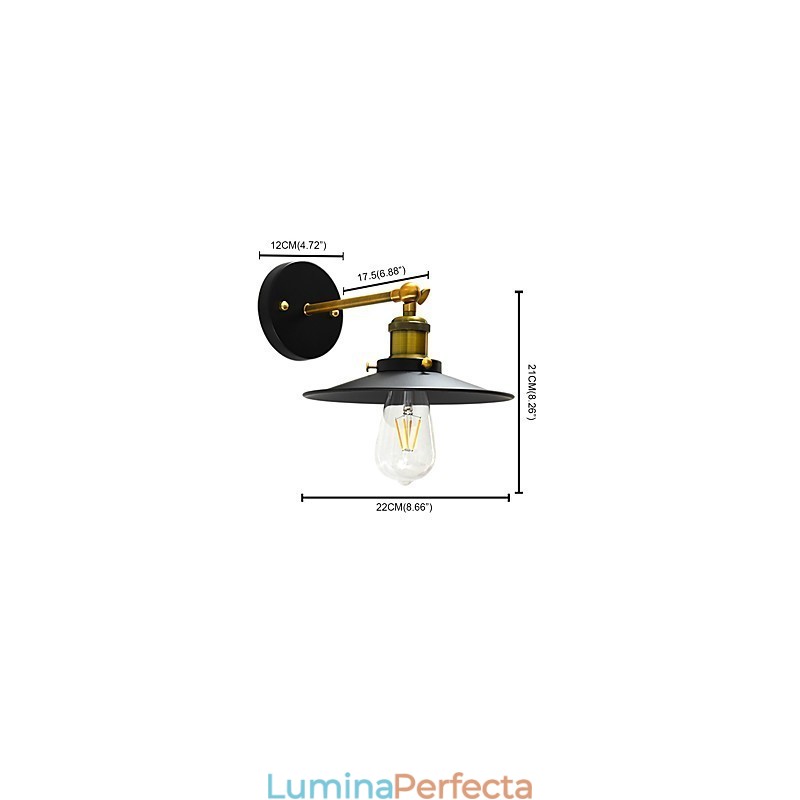 Vopsea Lampă de perete din fier cu un singur perete Dumb Black Lightsaber Lamp On Wall