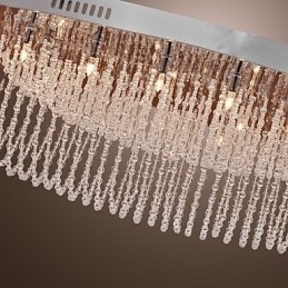 Montaj încastrat din metal cromat din cristal modern contemporan