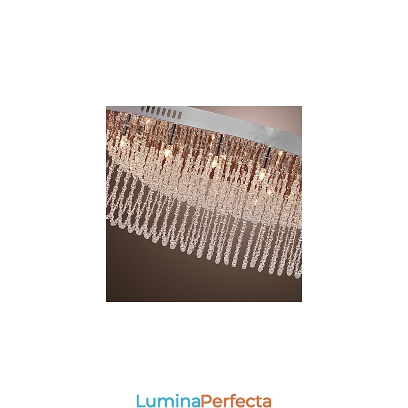 Montaj încastrat din metal cromat din cristal modern contemporan