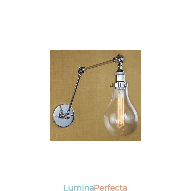 Caracteristică rustică retro galvanizată pentru lumini cu braț oscilant pentru protecția ochilor în stil mini