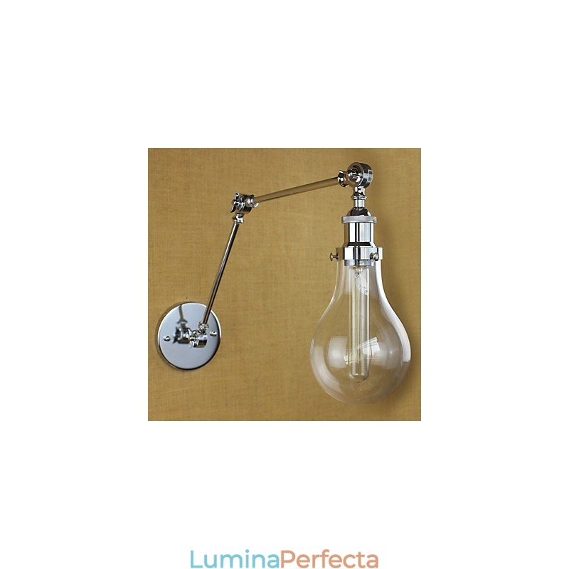 Caracteristică rustică retro galvanizată pentru lumini cu braț oscilant pentru protecția ochilor în stil mini