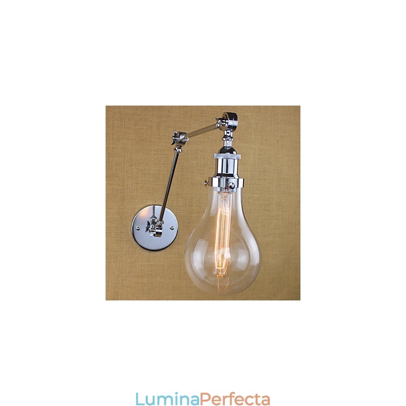 Caracteristică rustică retro galvanizată pentru lumini cu braț oscilant pentru protecția ochilor în stil mini