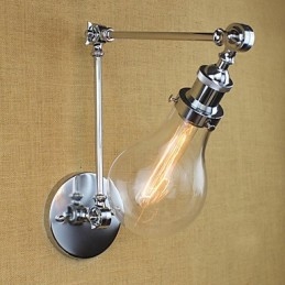 Caracteristică rustică retro galvanizată pentru lumini cu braț oscilant pentru protecția ochilor în stil mini