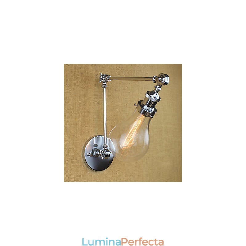 Caracteristică rustică retro galvanizată pentru lumini cu braț oscilant pentru protecția ochilor în stil mini