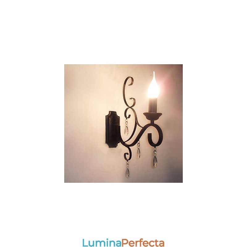 Lumanare Cristal Lampa Fier Personalitate Creativa Coridor Scara Decorat Lampa Noptiera Lampa De Perete