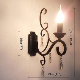 Lumanare Cristal Lampa Fier Personalitate Creativa Coridor Scara Decorat Lampa Noptiera Lampa De Perete