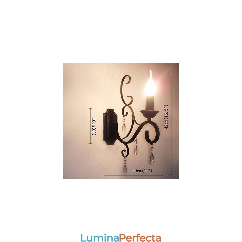 Lumanare Cristal Lampa Fier Personalitate Creativa Coridor Scara Decorat Lampa Noptiera Lampa De Perete