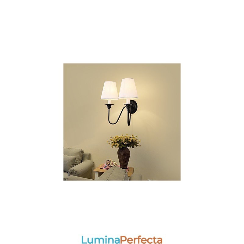 Rustic Lodge Finisaj cu oxid negru Caracteristică pentru protecția ochilor Lumină ambientală Aplice de perete Lampă de perete
