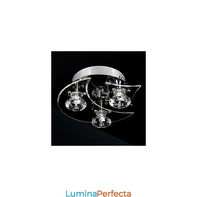 Candelabru Modern Crystal Living 3 Lumini