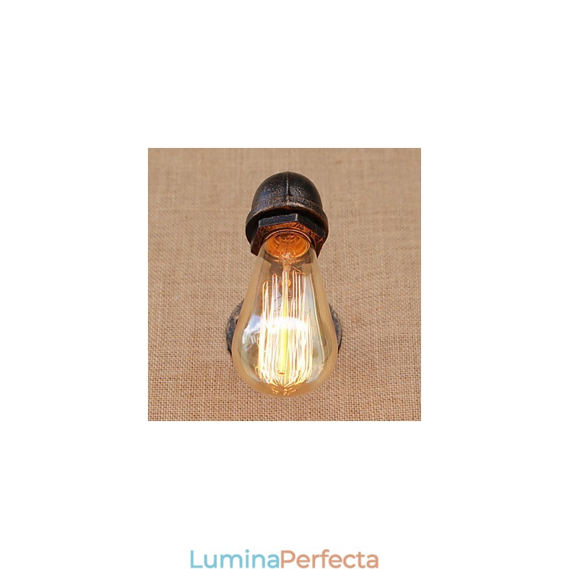 Caracteristică de pictură retro country pentru aplice de perete cu lumină ambientală cu braț oscilant în stil mini