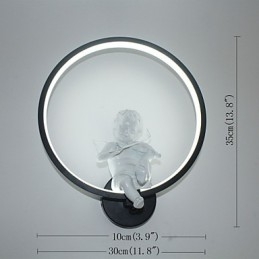 Lampă de perete modernă, creativă, personalitate, lampă de decor înger, lampă de perete integrată din aluminiu
