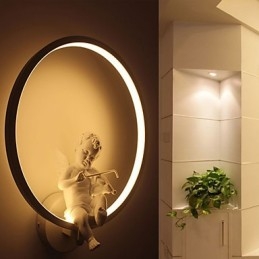 Lampă de perete modernă, creativă, personalitate, lampă de decor înger, lampă de perete integrată din aluminiu